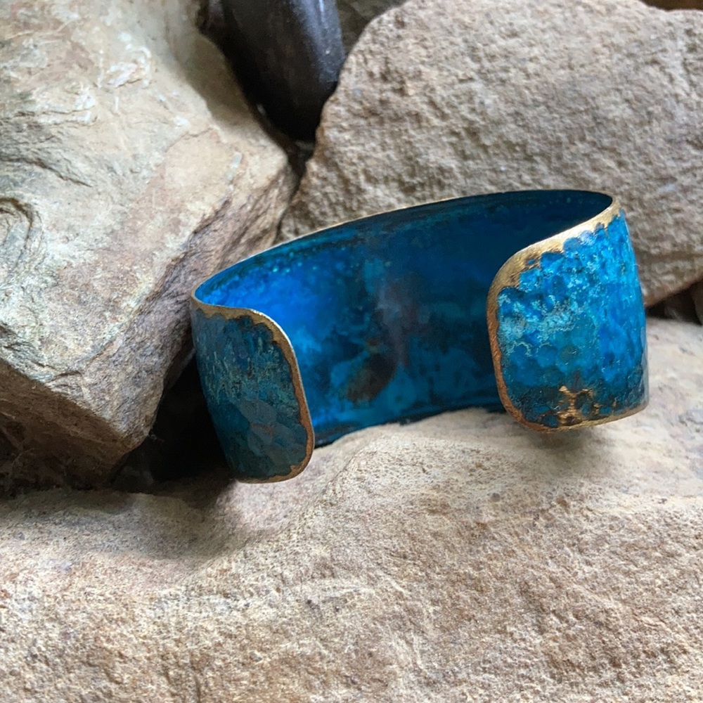 Hammered Adjustable Cuff Bracelet - image 3